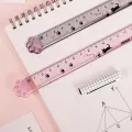 High Cat Claw Ruler 15cm Ruler Student Creative Stationery Measuring Ruler Transparent Plastic. 
