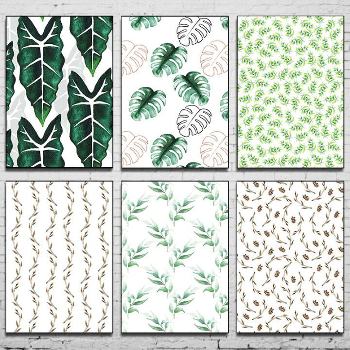 decorative wall living room leaves willow branches pattern texture home ...