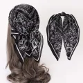 Paisley Print Handkerchief Silk Satin Hijab Scarf For Women Bandana Head Hair Scarves 70*70CM Square Hairband Neck Scarfs Ladies. 
