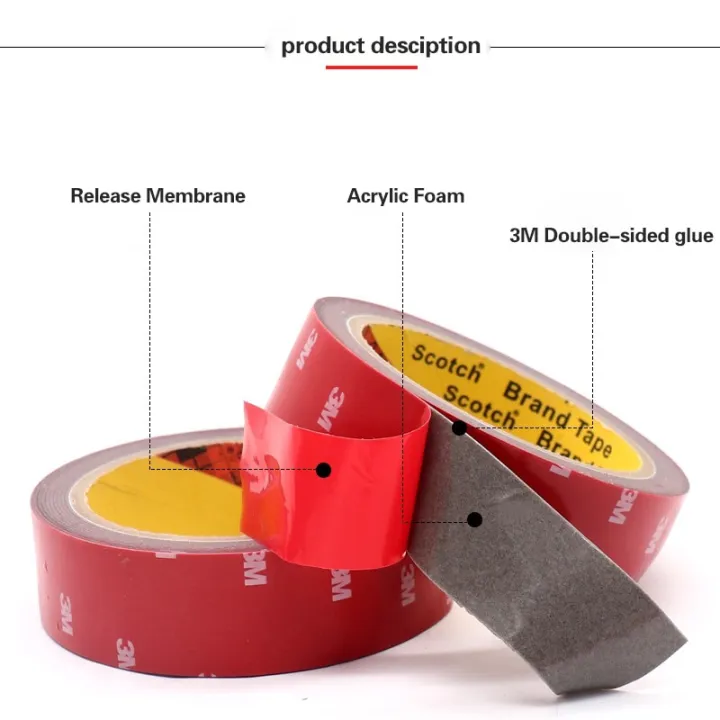 3M%20VHB%205608%20Acrylic%20Foam%20Adhesive%20Tape%20Waterproof%20Heavy%20Duty%20Mounting%20Double%20Sided%20Tape%20Indoor%20Outdoor%20Use%20Free%20Shipping%20-%20Image%203