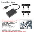 USB TPMS Tire Pressure Monitoring System Android TPMS Spare Tyre Internal External Sensor for Car Radio DVD Player. 