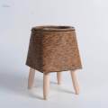 Plant Basket with Stand Basket Planter Modern Stable Rustic Display Flower Pot Wooden Standing Legs for Cafe Bar Dining Room Apartment Decor. 