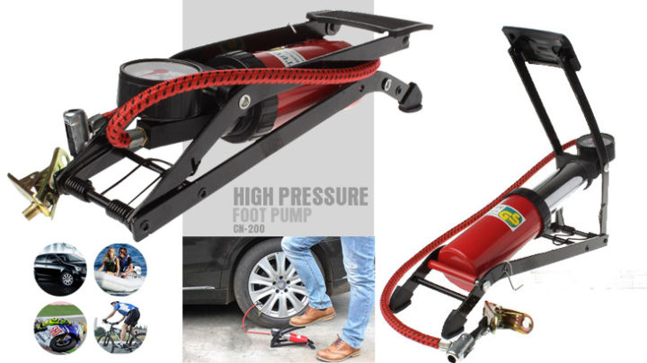 High Pressure Deluxe/Strong CN-200 Foot Pump for Bicycle Air Pump for Ball Car