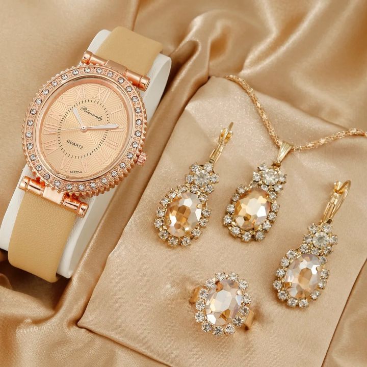 LooKeo%20Mall%20New%20Arrival%20-%205pcs%20Set%20Watches%20Women%20Leather%20Band%20Ladies%20Watch%20Simple%20Casual%20Womens%20Analog%20WristWatch%20Bracelet%20Gift%20Montre%20Femme%20-%20Image%204