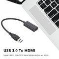 Tibingshanfo2025 New LccKaa 1080P 60HZ USB 3.0 to HDMI-compatible Audio Video Converter Adapter Cable For Windows 7/8/10 PC Laptop OTG Android Phone. 