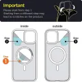 Clear For Magsafe Charge Case For Apple iPhone 16 15 14 13 12 11 Pro Max Plus Mini Magnetic Acrylic Transparent Cover. 