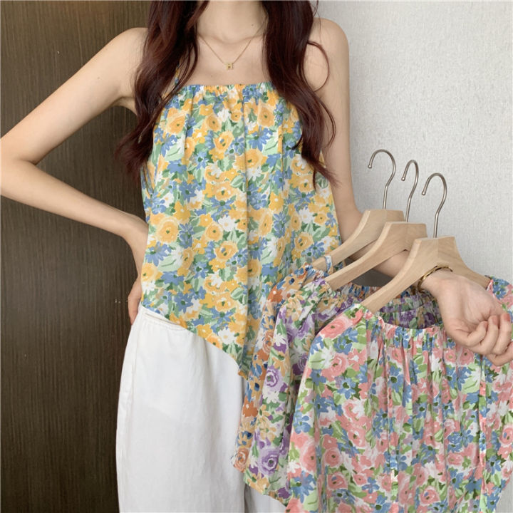Yfashion%20Women%20Cotton%20Halter%20Neck%20Tank%20Tops%20Fashion%20Sweet%20Floral%20Printing%20Sleeveless%20Tops%20Elegant%20Loose%20Irregular%20Vest%20-%20Image%203