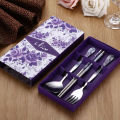 3PC Tableware Stainless Steel Chopsticks Spoon Fork Gift Box Portable Travel SEVICH. 