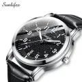 【Miga Plaza】 Men Watch Classic Style Leather Strap Watch Waterproof Quartz Leather Strap Boy Watch. 