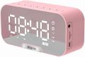 G10/Q5 Portable Bluetooth Digital Alarm Clock Speaker FM Radio /Stereo Speakers/Hands-free Calling Support/Mirror Screen Dispaly/Support FM TF AUX / Phone Holder. 