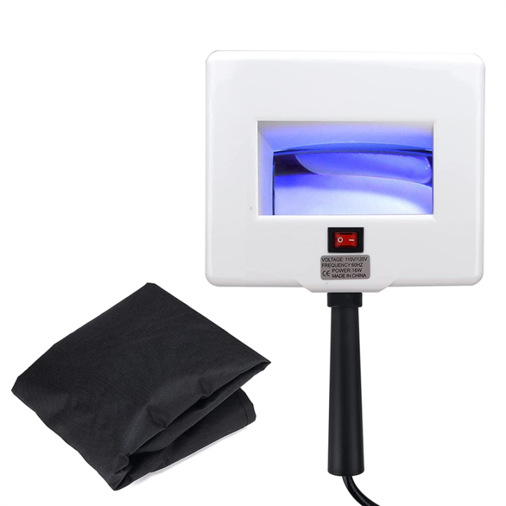 Woods Lamp Skin Analyzer Facial Woods Lamp Plastic with Shade Cloth for Skin Testing US Plug