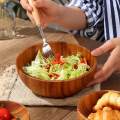 Premium Natural Wooden Salad Bowl Household Kitchen Restaurant Utensils Mixing Fruit Serving Bowls. 