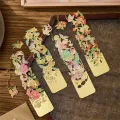 Metal Metal Bookmark Vintage Retro Bronzing Floral Bookmark Hollow Painting Hollow Bookmark for Students Readers Writers Book. 