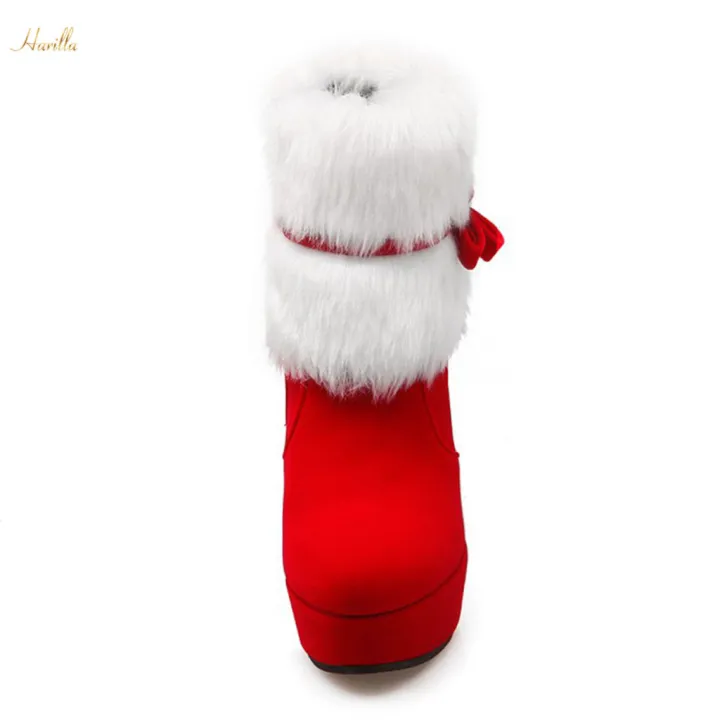 Women's%20Boots%20High%20s%20Christmas%20Faux%20Chunky%20Boots%20,%20+White,%2038%2038%20-%20Image%204