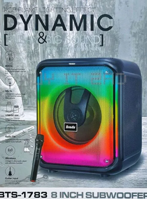 Brodu%20BTS-1783%20RGB%20dynamic%20lighting%20effect%20Bluetooth%20Audio%20Portable%20heavy%20bass%20Party%20wireless%20Speaker%20w/%20wireless%20mic%20/%20USB%20-%20Image%204