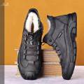 Winter Snow Boots Stylish Lightweight Ankle Booties Men's Winter Short Boots for Hiking Gray Size 41. 