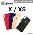 Color Back Tempered Glass For Apple iPhone X/Xs Full Cover 9H Hardness Tempered Glass Screen Protector For iPhone X/Xs. 