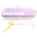 1Pc Glass Straws Twist Reusable Straws Heat Resistant Glass Straw Drinking Milk Tea Long Stem Glass Staws. 