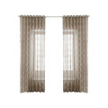 Sheer Voile Window Curtain with Ring Rod for Kitchen, Bedroom and Living Room (1 Panel,55'' W×102'' L). 