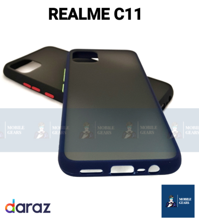 Gingle%20Series%20Matte%20Transparent%20Anti-knock%20Armor%20Back%20Cover%20Luxury%20Silicone%20Case%20For%20Realme%20C11%20-%20Image%203