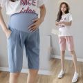 Summer Thin Cotton Linen Maternity Half Pants Casual 1/2 Short Pants Clothes for Pregnant Women Pregnancy Belly Shorts. 