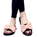 【BestGO】Womens Ladies Girls Korean Sandals for Women Women's Bohemian Bow Flat Slippers Summer Sandals Non-slip Beach Shoes Women Casual Flat Shoes Fashion Shoes Work. 