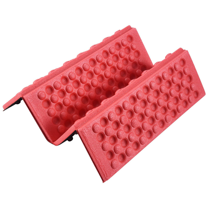 Folding Foam Waterproof Seat Pad Chair Cushion Red+Black