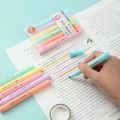 【HOT】 6Pcs/Set Pastel Color Macaron Highlighter Pen Marker Pens Fluorescent Pen Drawing Highlighters Cute Stationery School Supplies. 