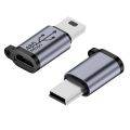 2Pcs Type C Female To Micro USB Male Converter 480Mbps Micro USB Female To Type C/Mini USB Connector 5V 2A for Phone/Tablet/PC. 