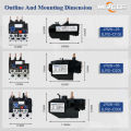 【FOOT SOFA】Thermal overload relay JR28(LR2-D) for magnetic contactor CJX2(LC1-D) with 220V LR2-D13(1-1.6A) (2.5-4A) (4-6A) (7-10A) (9-13A) (12-18A) (17-25A) (23-32A)  (30-40A) (48-65A). 
