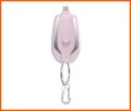 Portable Mini Power Bank, Emergency Charger, 1500mAh Portable Keychain Charger, Ultra Compact Mini Battery Fast Charging Backup Power Bank (Black-iOS & Pink-Type C). 