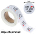 500pcs/roll round thank you for your order sealing stickers gifts bag labels. 