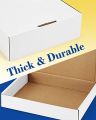 Laptop Shipping-Boxes-15x10x3 Inches: 5 Pack-Cardboard-Boxes-for-Packaging, White-Shipping-Boxes-for-Packing-Small-Business, Corrugated Box Mailers for Book Shoes Gift Mailing. 