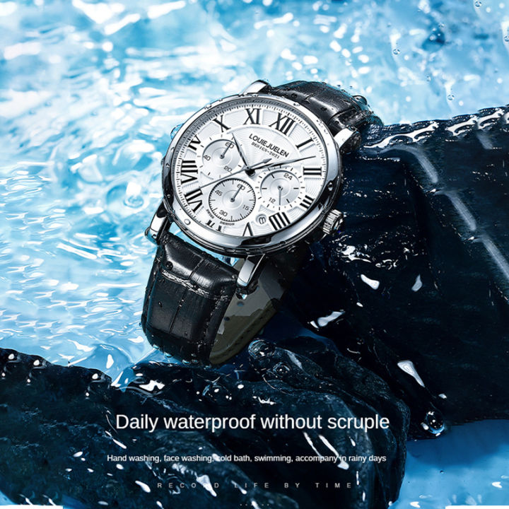 DGSenpi%20Men's%20Multi-Functional%20Waterproof%20Big%20Dail%20Watch%20Ge-nuine%20Leather%20Strap%20Calendar%20Quartz%20Watch%20-%20Image%209