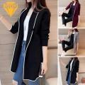 Casual Women Jacket Stylish Women's Fall Winter Jacket Open Stitch Cardigan Warm Coat with Pockets Southeast Asian Buyers' Favorite Women Winter Jacket. 
