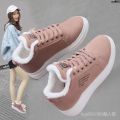 Casual Thickened Shoes Versatile New Female Fleece-Lined Korean Style Students Autumn and Winter High Top 2024 Warm Keeping Sports Cotton Shoes 々. 