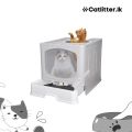 Top Entry Cat Litter Box with Lid. 