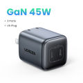 UGREEN 45W GaN Charger with Dual USB Type C Ports Fast Charging for iPad Pro iPad mini SAMSUNG S23 S22 S21 S20 iPhone 13 pro max. 