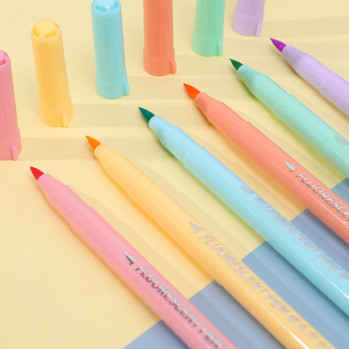 6%20Solors%20Soft%20Brush%20Fluorescence%20Pen%20Set%20Pastel%20Markers%20Brush%20Set%20Art%20Color%20Highlighter%20Calligraphy%20pens%20Stationery%20Supplies%20-%20Image%207