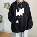 Long Sleeve round Neck T Men's T-shirt Spring and Autumn Fashion Brand oversize T-shirt American Boys Hoodie Autumn and Winter. 