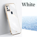 For Samsung Galaxy M31 Back Cover Fashion Shiny Plating Square Bumper Camera Protection Case Soft Silicone Shockproof Protective Mobile Phone Cases. 