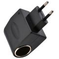 Car Cigarette Lighter Power Adapter 12V 0.5A 6W EU US Plug Charger AC 220V Black Converter High Quality Automobile Accessories. 