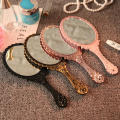 Vintage Carved Handheld Vanity Mirror Makeup Mirror Salon Makeup Vanity Hand Mirror Handle Cosmetic Compact Mirror for Women. 
