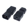 IEC 320 C19 AC Power Adapter Plug, Connect C20 To C13 Power Male To Female Converter Black. 