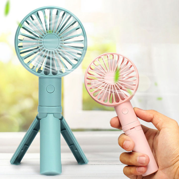 Foldable Portable Fan USB Rechargeable Handheld Fan 500mAh 3-gear Adjustment Silent 7 Blades Outdoor Electric Air Cooler Fan