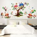 Kids Newest cute cartoon animals tree house baby Wall Décor children bedroom room decor wall stickers removable kids nursery decal sticker. 