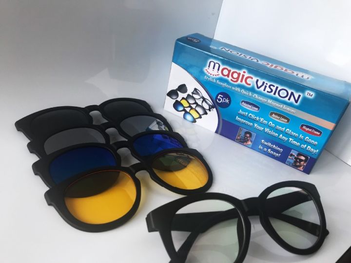 Human%20Shoppy%20Magic%20Vision%20Stylish%20Sunglass%20With%20Quick-change%20Magnet%20Lenses%205%20Different%20Colors/5%20in%201%20Magic%20Vision%20HD%20glasses%20Changeable%20Magnet%20Clip%20On%20Sunglasses%20-%20Image%205