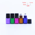 5Pcs/Lot Essential Oil Roller Bottles 1ml 2ml 3ml 5ml Sample Test Roller Essential Oil Vials with Stainless Steel. 