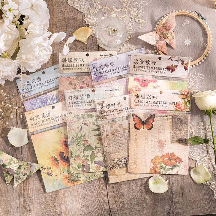 RHS Online 30PCS Flower And Love Series Basic Material Paper DIY Album ...