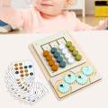 Sliding Puzzle Color Sorting Toy Montessori Educational Development Toy Four Colors Slide Matching Toy for Ages 3+ Preschool Toy Family Game. 